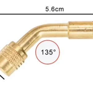 Ventiili pikendus - 135 kraadi, ventiiliga
