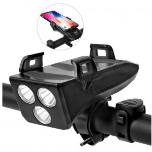 Puhelinpidike, akku pankki polkupyörän etuvalo signaalin kanssa