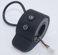 Gas pedal with switches black - Electric scooter HX X7 X8